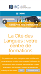 Mobile Screenshot of lacitedeslangues.com