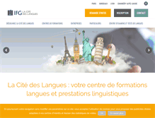 Tablet Screenshot of lacitedeslangues.com